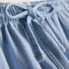 Cotton denim jogger shorts