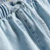 Cotton denim jogger shorts