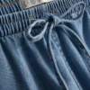 Cotton denim jogger shorts