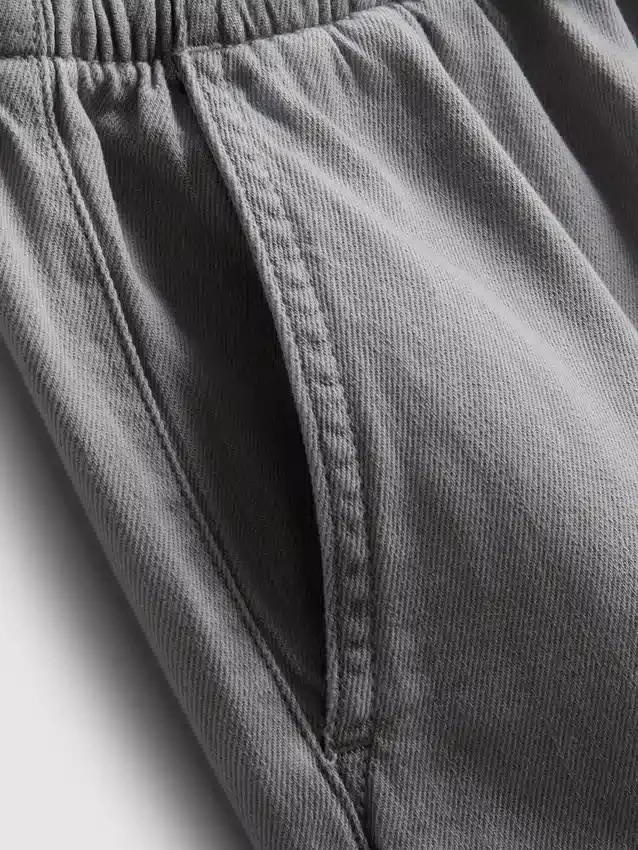 Cotton denim jogger shorts