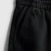 Cotton denim jogger shorts