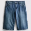 Cotton denim jorts