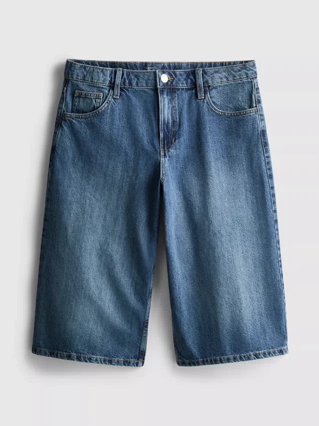 Cotton denim jorts