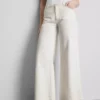 Cotton denim mid-rise wide-leg jeans