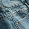 Cotton denim mini shorts