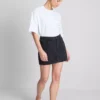 Cotton denim mini skirt
