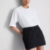 Cotton denim mini skirt