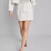 Cotton denim mini skirt