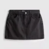 Cotton denim mini skirt