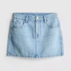 Cotton denim mini skirt