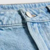 Cotton denim mini skirt