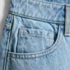 Cotton denim mini skirt