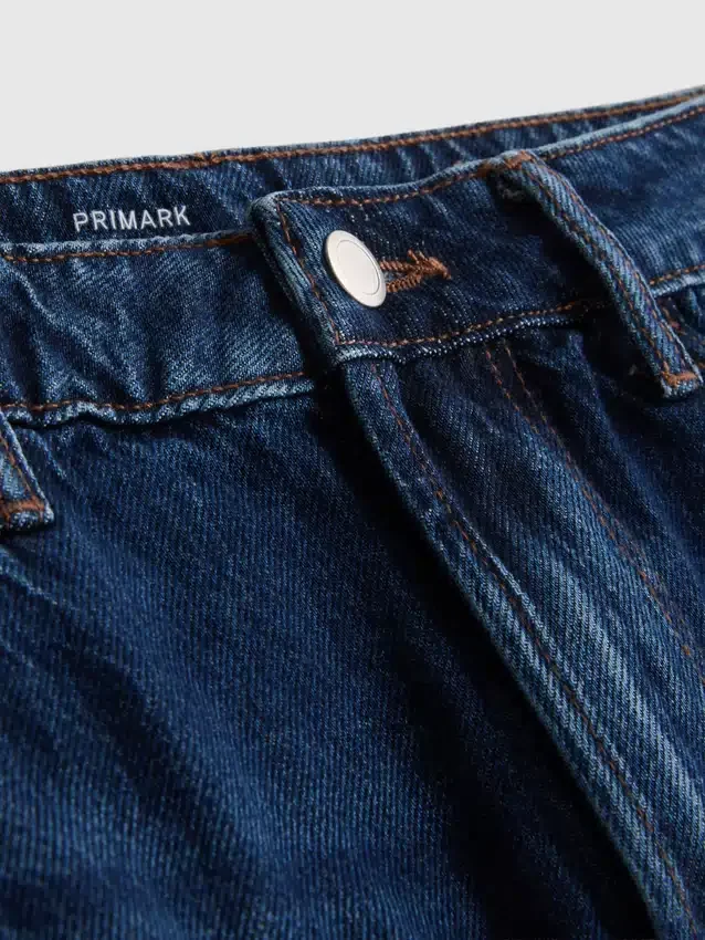 Cotton denim mini skirt