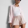 Cotton denim runner shorts
