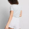 Cotton denim runner shorts