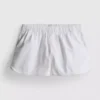 Cotton denim runner shorts