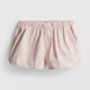 Cotton denim runner shorts