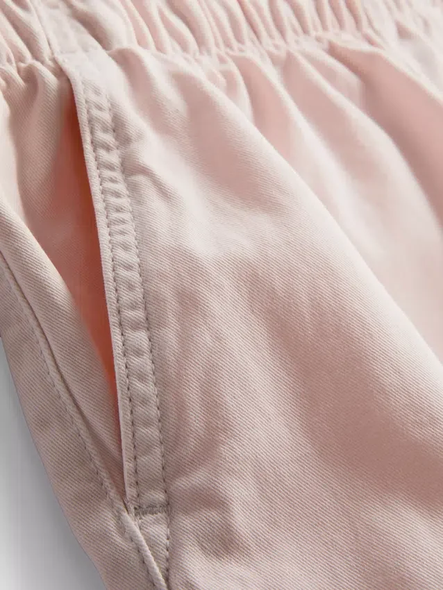 Cotton denim runner shorts