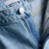 Cotton denim straight leg jeans