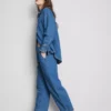 Cotton denim tapered jogger jeans