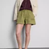 Cotton denim utility shorts