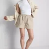 Cotton denim utility shorts