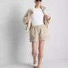 Cotton denim utility shorts