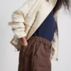 Cotton denim utility shorts