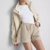 Cotton denim utility shorts