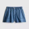 Cotton denim utility shorts
