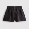 Cotton denim utility shorts