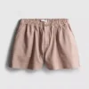 Cotton denim utility shorts