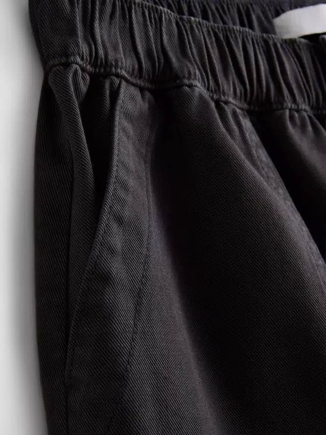 Cotton denim utility shorts