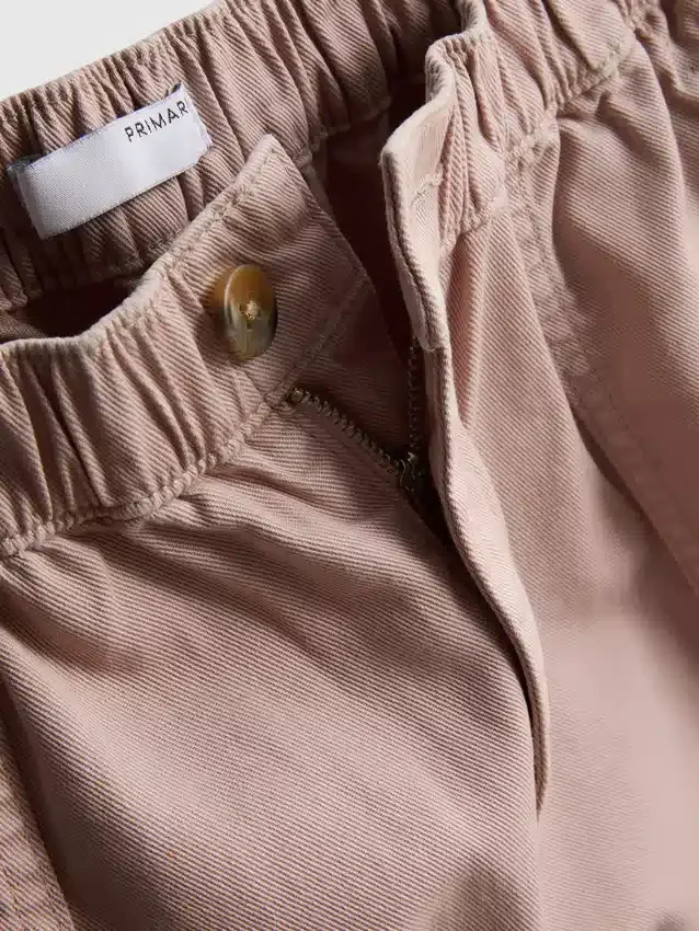 Cotton denim utility shorts