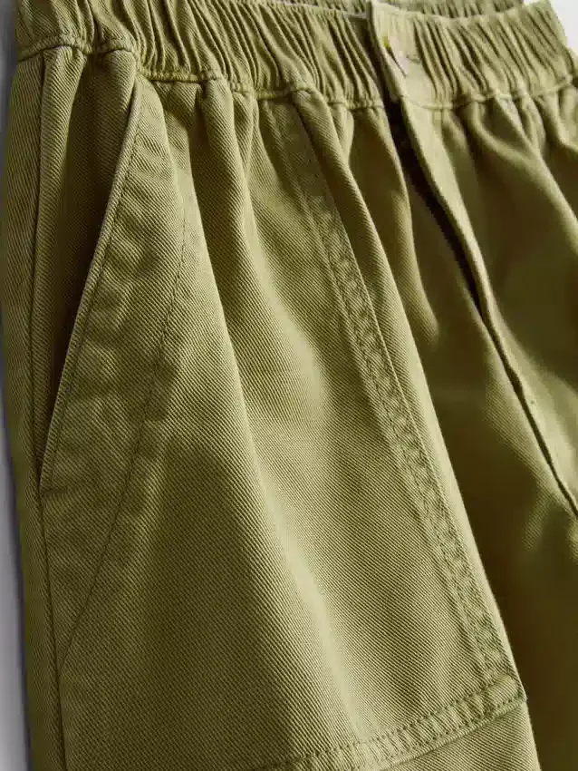 Cotton denim utility shorts
