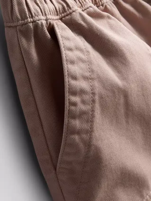 Cotton denim utility shorts