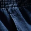 Cotton denim wide-leg tracksuit bottoms