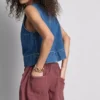 Cotton drawstring beaded casual shorts