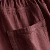 Cotton drawstring beaded casual shorts