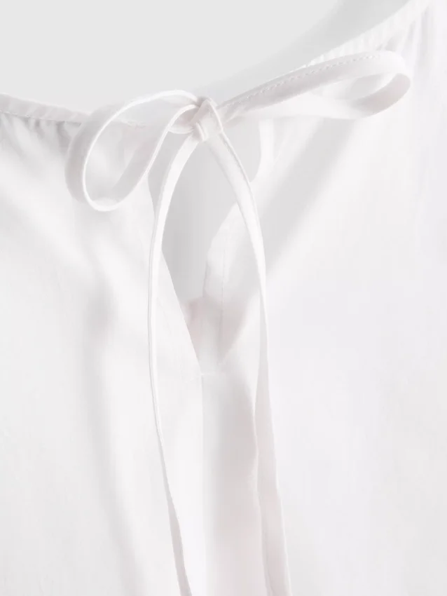 Cotton embroidered short sleeve blouse