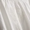Cotton embroidered wide leg pants