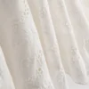 Cotton eyelet ruched mini dress