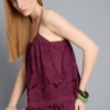 Cotton floral embroidered cami top