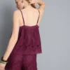 Cotton floral embroidered cami top
