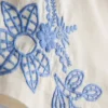 Cotton floral embroidered shorts
