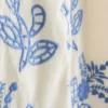 Cotton floral embroidered waistcoat