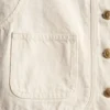 Cotton front-pocket cropped vest