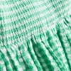 Cotton gingham bandeau mini dress
