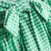Cotton gingham bandeau mini dress