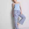 Cotton gingham pajama pants